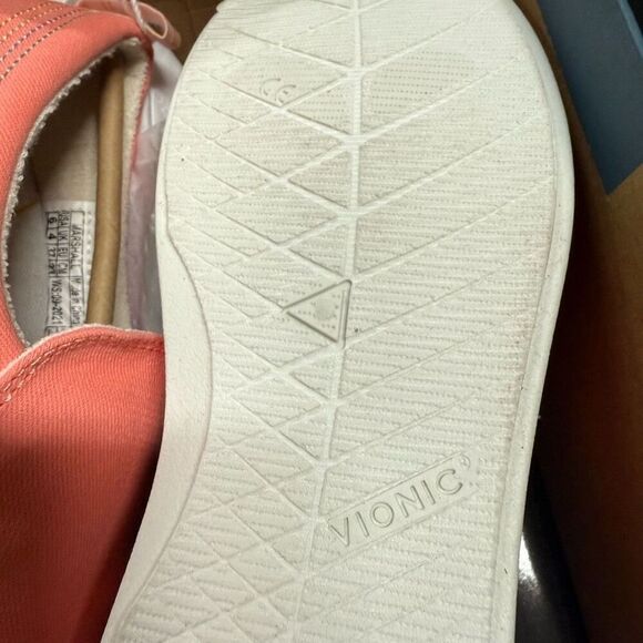 Vionic Marshall Papaya Canvas Slip On Sneakers 6 - Picture 6 of 7